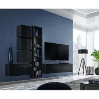 Xl Moebel Gmbh Wohnzimmermöbel Designer Wohnwand Einrichtung Wand Regale Schwarz