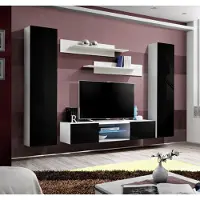 Xl Moebel Gmbh Designer Wohnzimmer Luxus Wohnwand Hänge Sideboard mit Kamin Modern Design