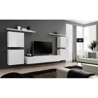 Xl Moebel Gmbh Komplett Set 7tlg Weiß Wohnwand Wohnzimmer Luxus Einrichtung Modern TV Ständer