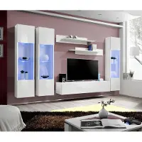 AEA Designer Wohnwand Hänge Vitrine Modern Design Wohnzimmer Luxus Möbel Wand Regale