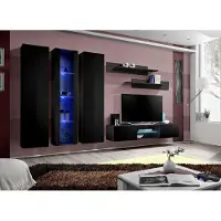 Xl Moebel Gmbh Wohnwand Wohnzimmer Set 6 tlg TV Ständer Schrank Wandregal Modern Hänge Vitrine
