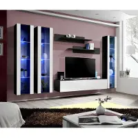 AEA Designer Wohnzimmer Luxus Wohnwand Hänge Vitrine Modern Design Holz Einrichtung