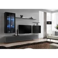 AEA Wohnzimmer Set 3x Wandschrank TV Ständer Wohnmöbel Modern Designer Stil