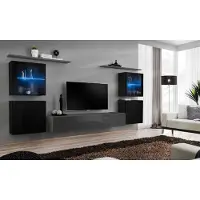 Xl Moebel Gmbh Wohnzimmermöbel Set 7 tlg Designer Luxus Grau Sideboard Wohnwand