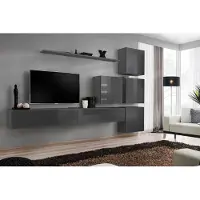 Xl Moebel Gmbh Grau Moderne Wohnwand Wohnzimmer Design TV Ständer Luxus Sideboard Schrank