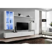AEA Wohnwand 7tlg 2x Hänge Schrank Design Möbel Wohnzimmer Stil Modern TV-Ständer