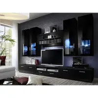 AEA Komplette Wohnwand Modern Design Wohnzimmer Einrichtung Regale TV-Ständer