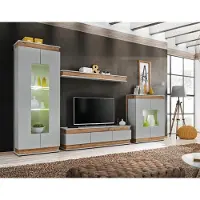 Xl Moebel Gmbh Luxus Modern Wohnzimmer Set 4tlg. Wohnwand Vitrine Regal Holz Möbe