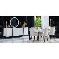 Xl Moebel Gmbh Esstisch 6 Stühle Kommode Spiegel Komplettes Esszimmer Garnitur 9tlg Neu Set
