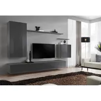 Xl Moebel Gmbh Luxus Grau Wohnwand Modern TV Ständer Sideboard Wohnzimmermöbel
