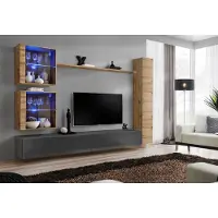 Xl Moebel Gmbh Braun Luxus Wohnzimmer Wohnwand Möbel 3x Wandschrank TV-Ständer Einrichtung