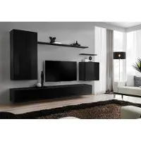 Xl Moebel Gmbh Schwarz Wohnwand Wohnzimmermöbel Design Luxus TV Ständer Möbel