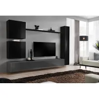 AEA Wandschrank Wohnzimmermöbel Wohnwand Set 6tlg Designer Wand Regal Sideboard
