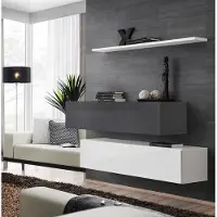 AEA 2x Schränke Wohnwand Set Luxus Design Einrichtung Wandregal Holzmöbel Wohnzimmer