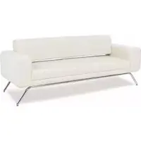 Xl Moebel Gmbh Weißer Dreisitzer Luxus Edelstahlfüße Textilmöbel Büro Couch Modern