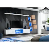 AEA Komplett Set 8tlg Wandschrank Luxus Sideboard TV-Ständer Wand Regale