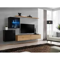 AEA Hochglanz Wandschrank Wohnwand Designer Luxus Garnitur Wand Regal Möbel