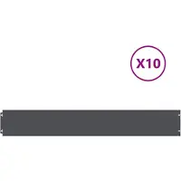 vidaXL Raseneinfassung 10 Stk. 15 x 103 cm Kaltgewalzter Stahl