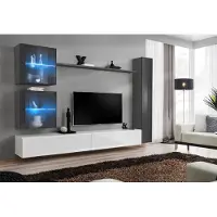 Xl Moebel Gmbh Designer Wohnwand Modern TV-Ständer Wohnmöbel Grau Einrichtung Sideboard