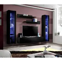 Xl Moebel Gmbh Wohnzimmer Wohnwand Lowboard Holz Wand Regale Design Schwarz Modern Set 5tlg