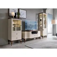 Xl Moebel Gmbh s Wohnzimmermöbel Set 2x Vitrinen + TV-Lowboard Stilvoller Komplett