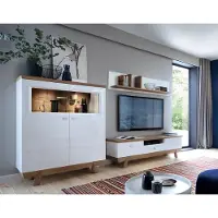 Xl Moebel Gmbh Designer Wohnzimmer Set 3 tlg Modern Wohnwand TV-Lowboard Medienmöbel Regale