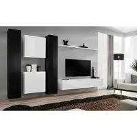 AEA Weiß Wohnwand Wandschrank Designer Wohnzimmermöbel TV Ständer Sideboard