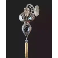 AEA Wandlampe Wandleuchten Wandleuchte Lüster Wand Lampen Silber Glas Art