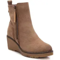 Refresh für Damen. 17100902-TAUPE Stiefelette 171009 braun (39), 5 bis 8 cm, Reißverschluss, Lässig