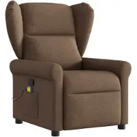 vidaXL Massagesessel Braun Stoff