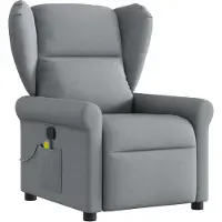 vidaXL Massagesessel Hellgrau Stoff