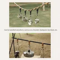 Gistuch Tragbare Outdoor Haken Camping Picknick S-Haken Kunstleder Hing KeyChain Lagerung Rack Regal Haken Set Kleiderbügel