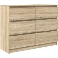 vidaXL Sideboard Sonoma-Eiche 100x35x76 cm Holzwerkstoff