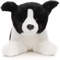 Uni Toys Uni-Toys - Eco-Line - Border Collie, liegend - 30 cm (Länge) - Plüsch-Hund - Plüschtier, Kuscheltier