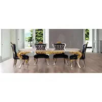 AEA Esszimmer Esstisch 4x Stuhl Gruppe Garnitur Holz Tisch Tische Stühle Stuhl Set