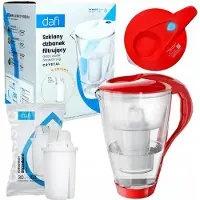 Dafi Crystal Glas-Wasserfilterkanne 2 l LED mit Classic Filter
