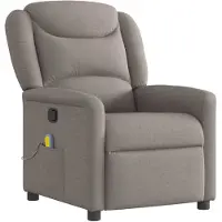 vidaXL Massagesessel Taupe Stoff