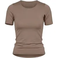 Nina von c. Unterhemd NINA VON C. "2er Pack Halbarm Shirt Seide&Modal", Damen, Gr. 44, 2 Stk., bunt (noisette, schwarz), Modal-Seide, , Basic, figurumspielend, Rundhals, Unterhemden Unterhemd