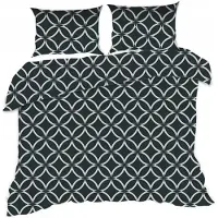 Karo Maroko Bettwäsche 160x200 Schwarz Weiß Elegante Komfort