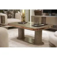AEA Moderner Couchtisch aus Holz in Braun, elegantes Design