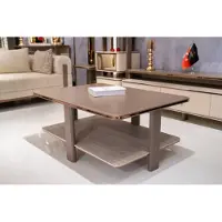AEA Couchtisch aus Holz in Braun modern eleganter Wohnzimmertisch