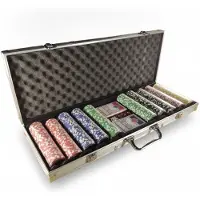 KLK Dripio - Pokerset - 500 Jetons - 2 Kartenspiele - Mit Luxuskoffer