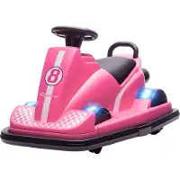 AIYAPLAY 6V Kinder Autoscooter Kinder Elektroauto mit 2 Motor Hupe LED Musik