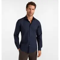 HARMONT & BLAINE für Herren. CNR001012523I Marineblaues Stretch-Popeline-Hemd (XL), Baumwolle, Klassisch, Langarm
