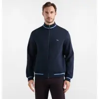 HARMONT & BLAINE für Herren. FRR180021955 Sweatshirt mit durchgehendem Reißverschluss aus 3D-Frottee in Marineblau (XL), Lässig, Baumwolle,