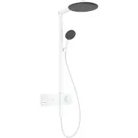Hansgrohe Raindance Alive S Duschsystem 300 2-jet EcoSmart mit ShowerSelect Comfort, 24596700, Farbe: Mattweiß