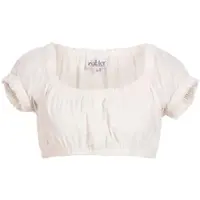 Nübler Dirndlbluse NÜBLER "Dirndlbluse kurzarm Sofia", Damen, Gr. 36, beige (natur), Obermaterial: 100% Baumwolle CO., Blusen Dirndlbluse