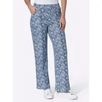 Sieh an! Freizeithose in jeansblau-ecru-bedruckt | Gr.: 42