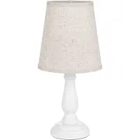 Clayre & Eef Tischlampe Weiß Holz