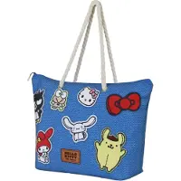 KARACTERMANIA Sanrio Hello Kitty Stickers-Soleil Strandtasche, Blau, 52 x 37 cm